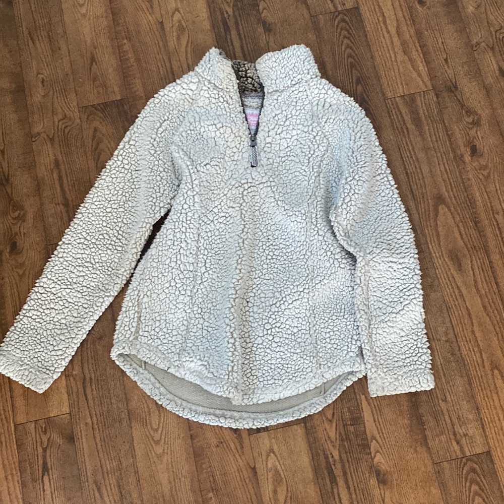 White Sherpa jacket (half zip)